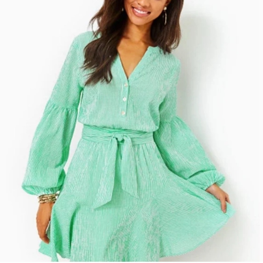 NWT Lilly Pulitzer Carla striped dress Spearmint Harbor Stripe SIZE 10